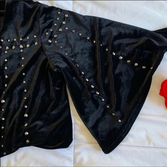 Blue Life Velvet Studded bell sleeve crop jacket - Picture 3 of 7